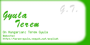 gyula terem business card